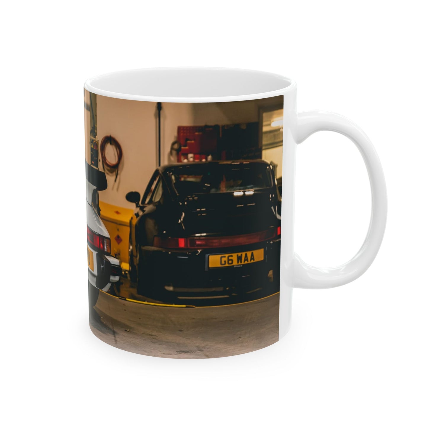 Porsche 911 Classic Car Ceramic Mug — Retro Sports Car Coffee Cup (11oz/15oz)