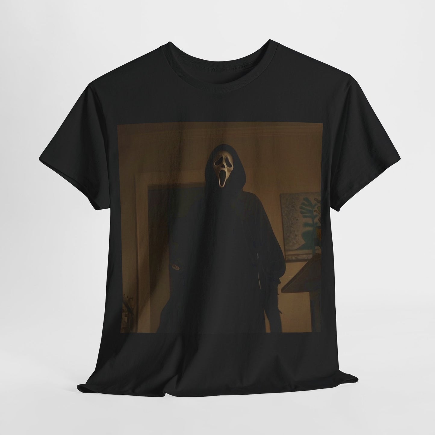 Unisex Heavy Cotton Tee - Ghostface Design
