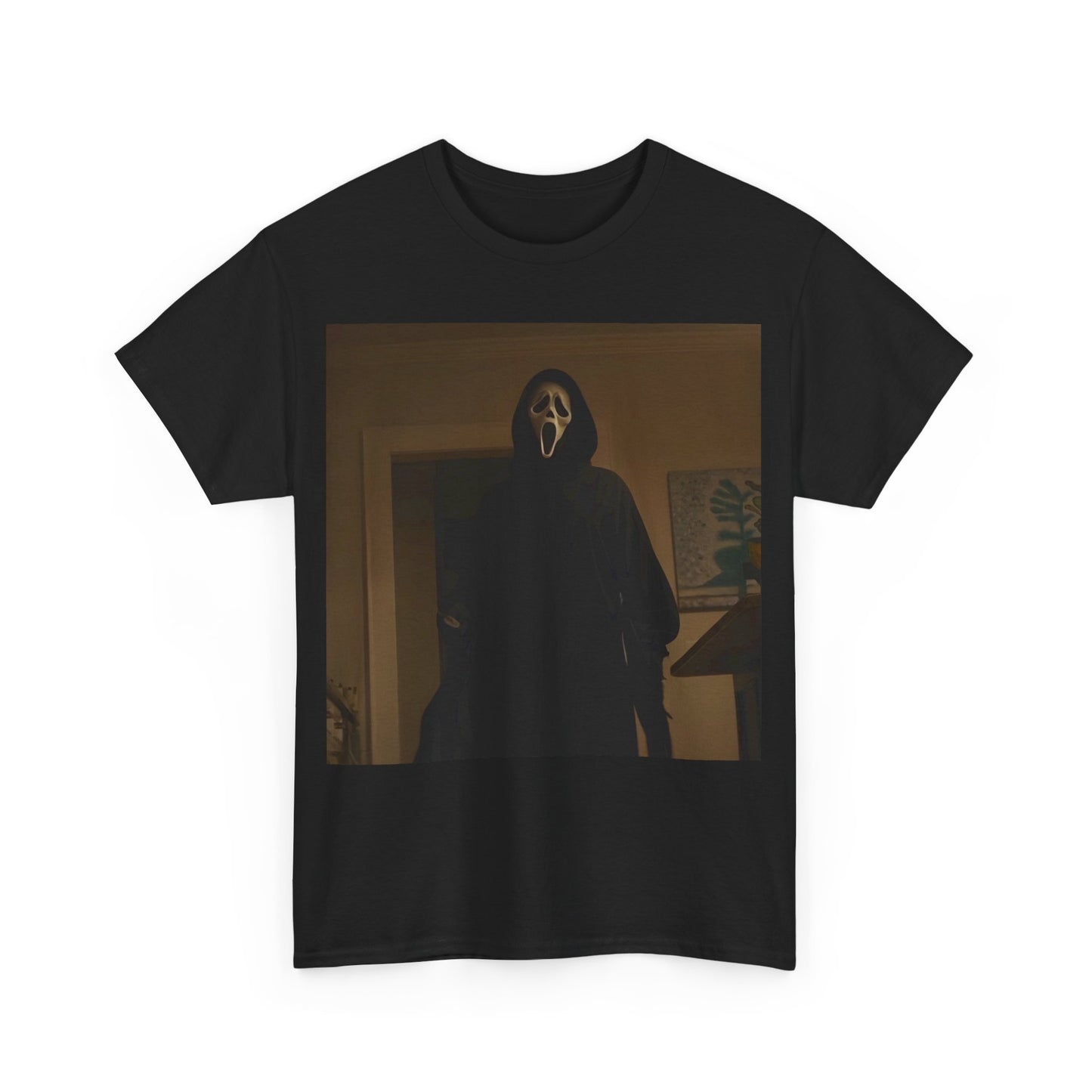 Unisex Heavy Cotton Tee - Ghostface Design