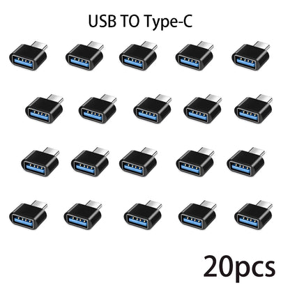 Mini Type-C  to USB Adapter 3.0 USB-C  Male OTG A Female Data Connector For MacBook ProiPadMini 6/ProMacBookAirType CDevice
