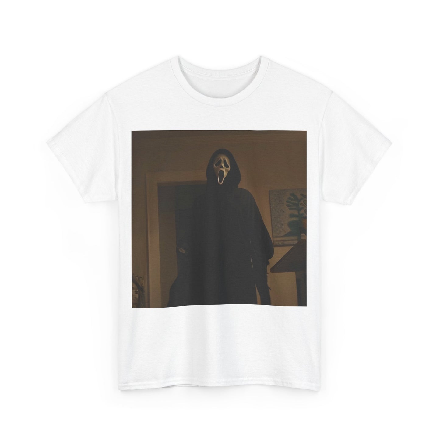 Unisex Heavy Cotton Tee - Ghostface Design