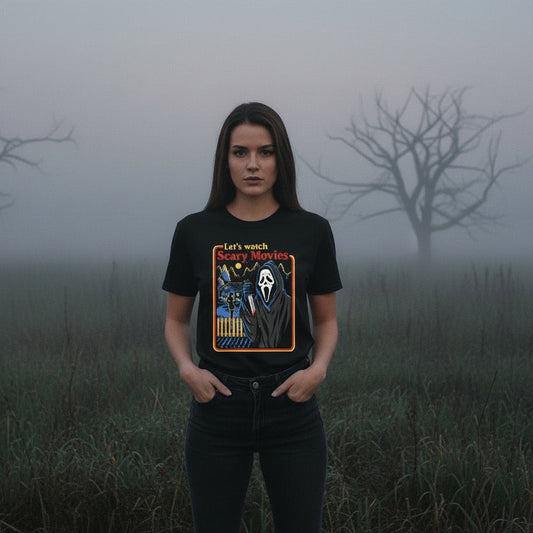 Retro Ghost Face ‘Let’s Watch Scary Movies’ Tee