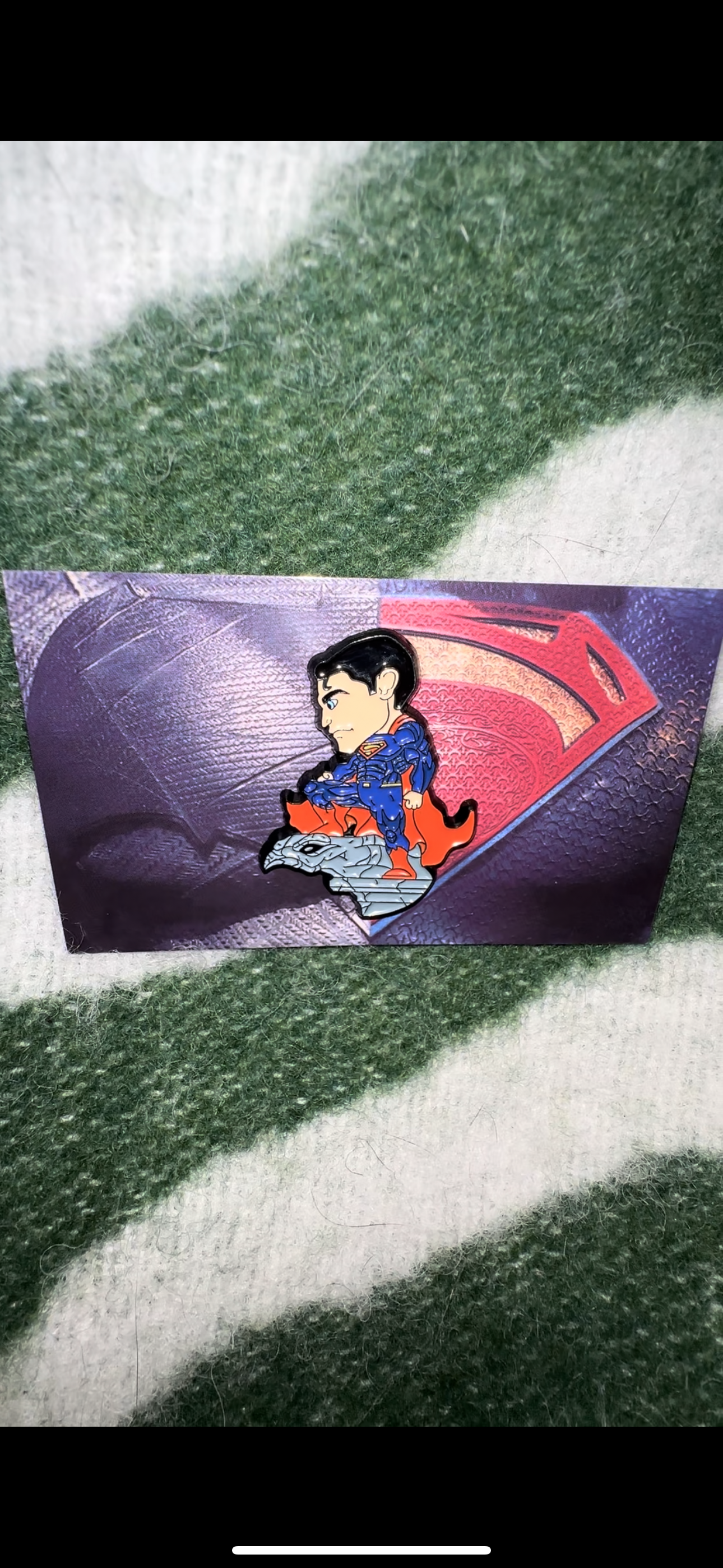 BVS Superman soft enamel pin