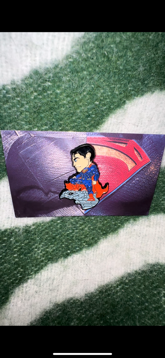 BVS Superman soft enamel pin